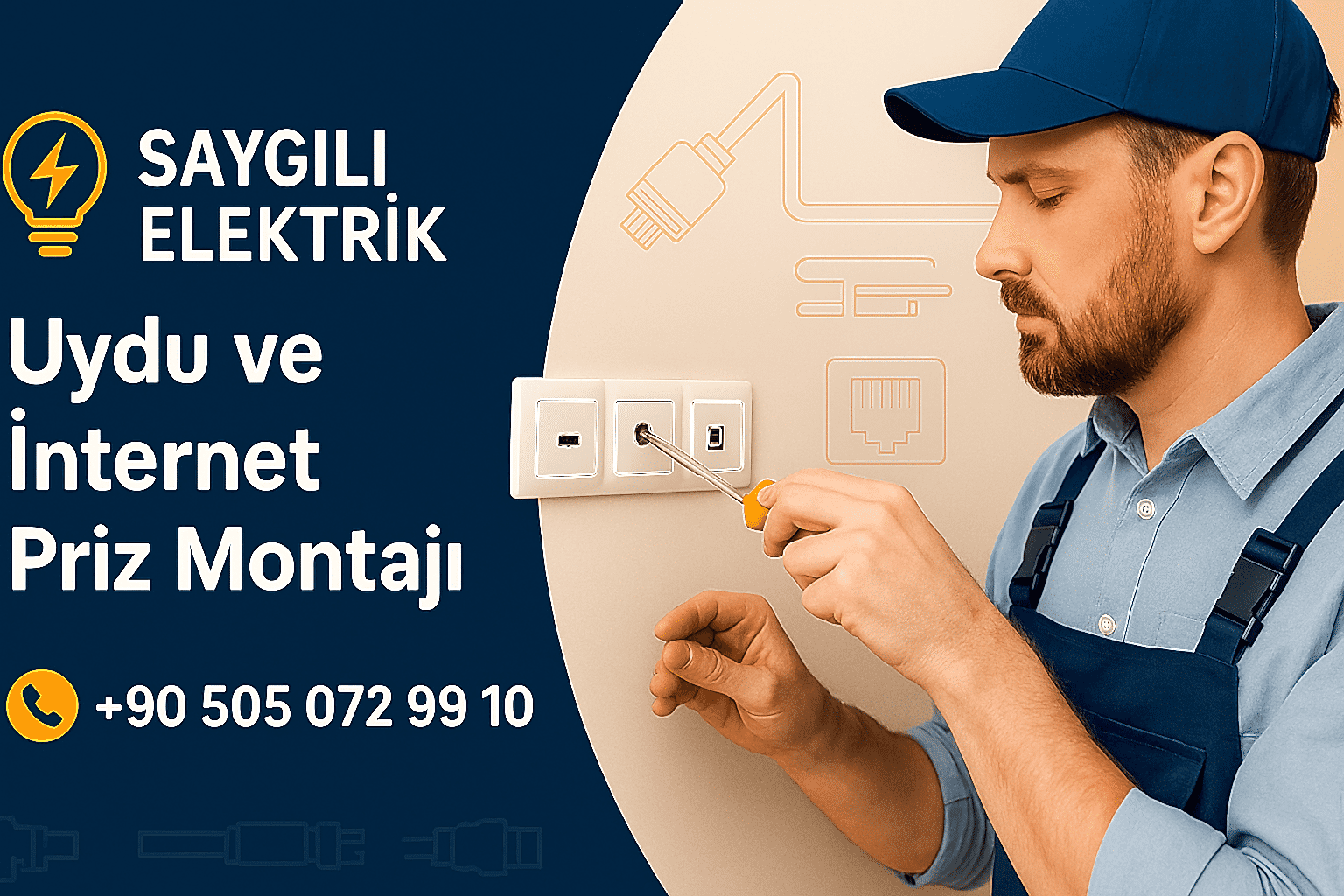 Uydu ve İnternet Priz Montajı